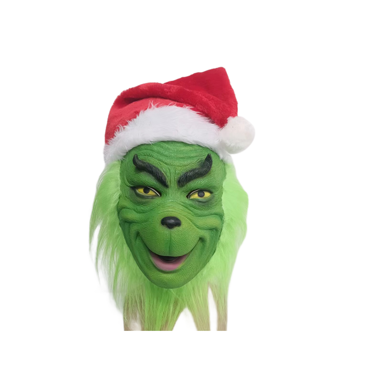 The Grinch Mask  Full Head Latex Xmas Christmas Cosplay Costume with hat