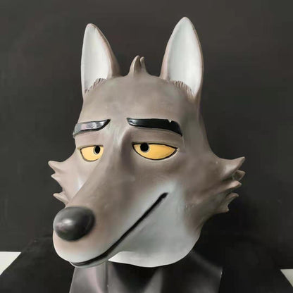 The BAD GUYS Mr.Wolf Latexmaske, Film-Anziehrequisiten mit Schwanz