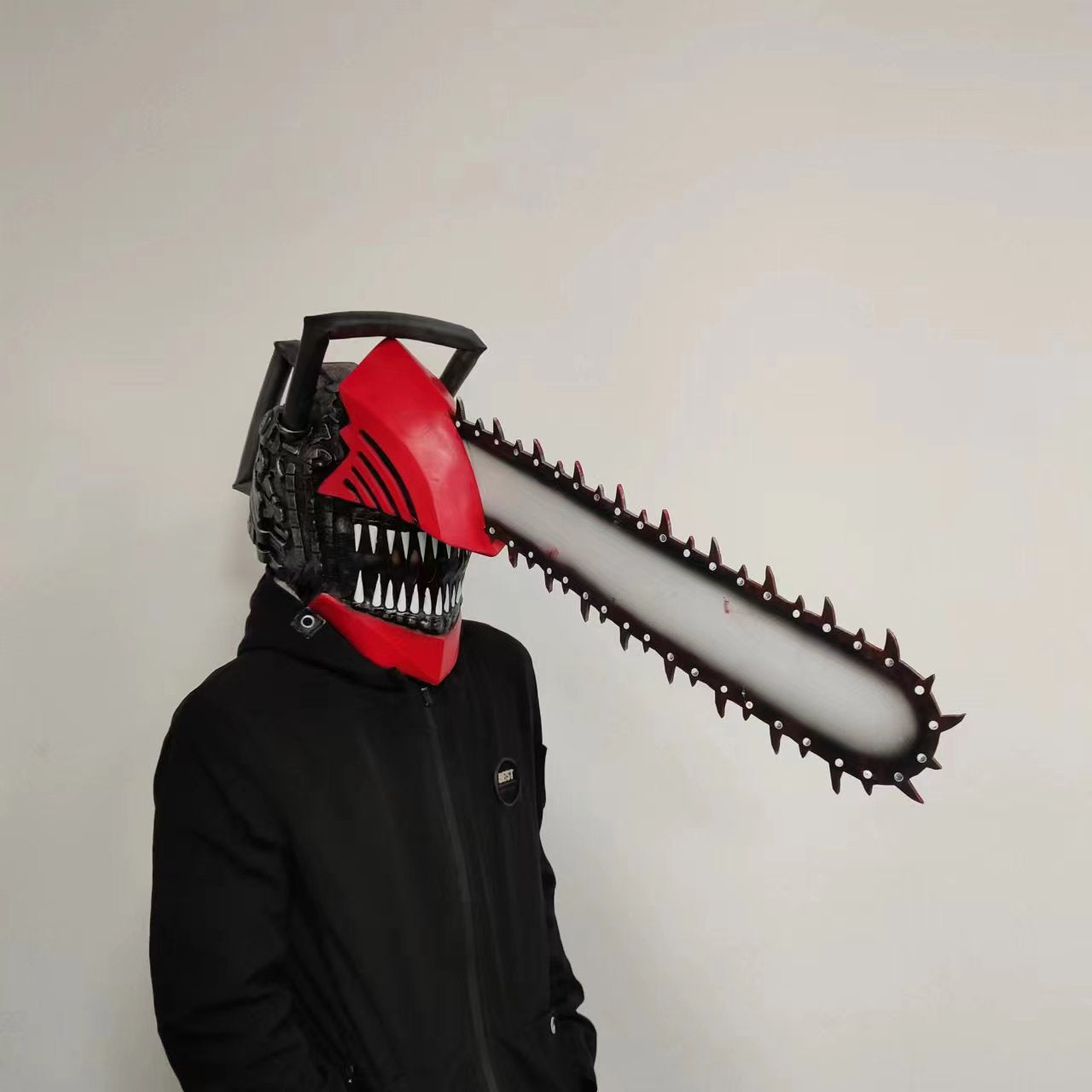 Masquerade Halloween Creepy ChainSaw Man Full Head Latex Mask