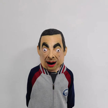 Mr. Bean Full Head Latex Mask Movie Cosplay Roleplay Props