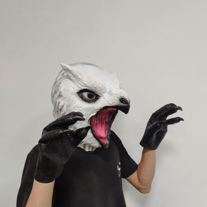 Deluxe Latex Animal Mask Adult Owl Bear with claws without hair