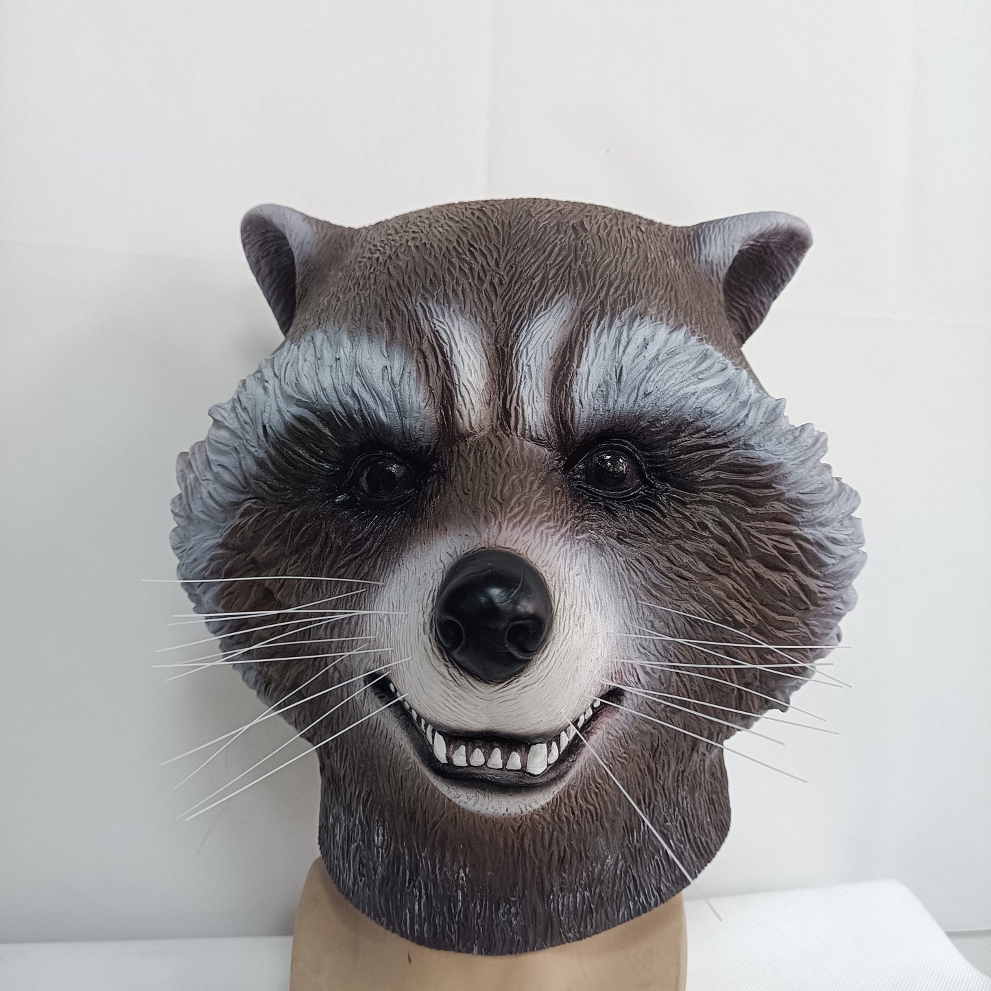 Plush Rocket Deluxe Raccoon Cosplay Full Head Latex  Mask