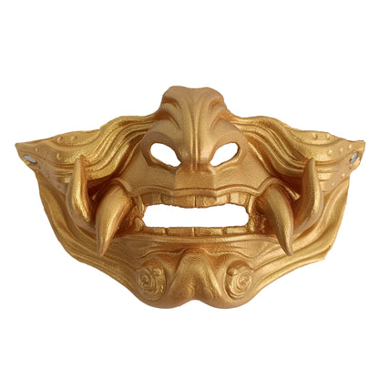 Red Prajna cosplay face mask Japanese Demon Samurai Halloween ball Performance Props