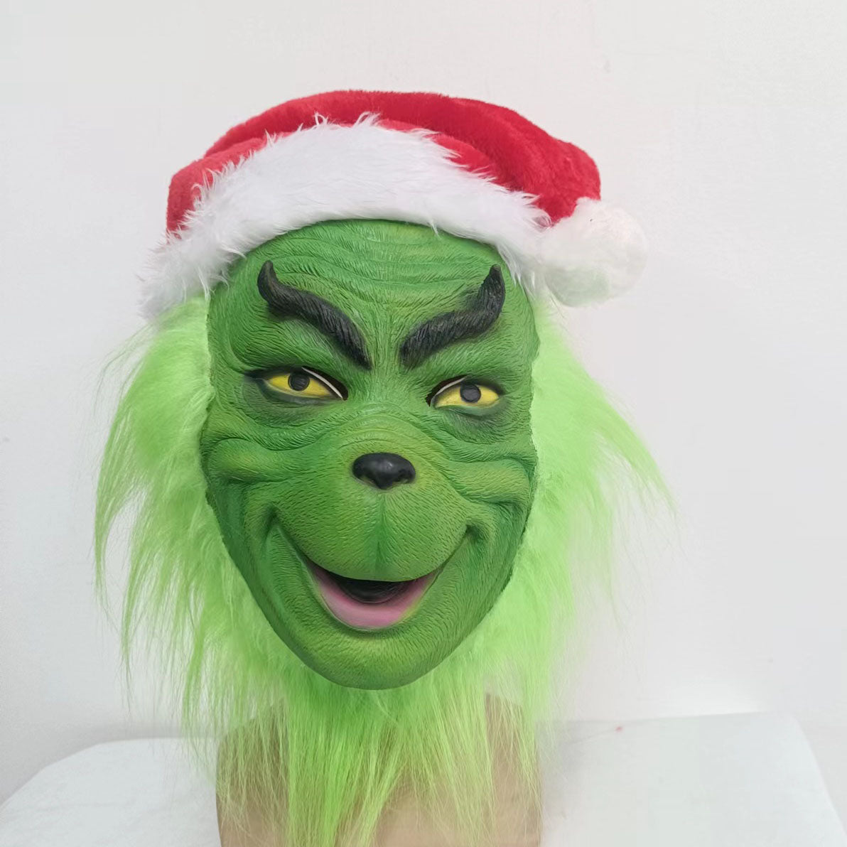 The Grinch Mask  Full Head Latex Xmas Christmas Cosplay Costume with hat