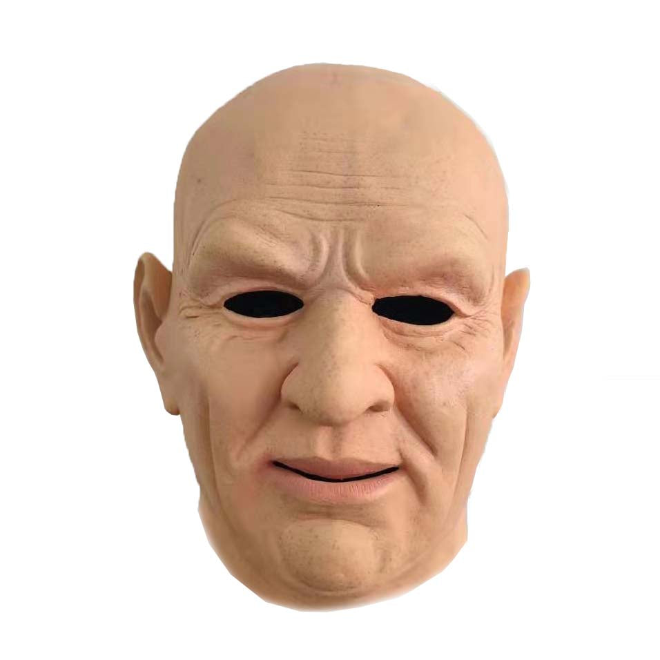 Old Man Latex Full Head Mask Halloween Roleplay Props