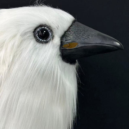 Halloween White Crow Head Latex Mask Cosplay Costume Props