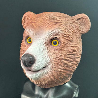 Halloween Masquerade Latex Fancy Animal Bear Head Mask Party Cosplay Props
