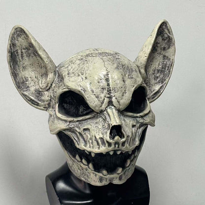 Halloween Latex Skeleton Dog Mask Cosplay Costume Props