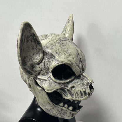 Halloween Latex Skeleton Dog Mask Cosplay Costume Props
