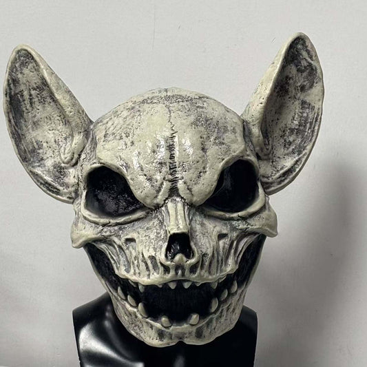 Halloween Latex Skeleton Dog Mask Cosplay Costume Props