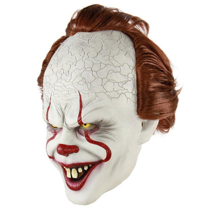 Gruselige Clownmaske für Erwachsene, Kostüm, Halloween, Kostümparty, Cosplay, Latex, Villan