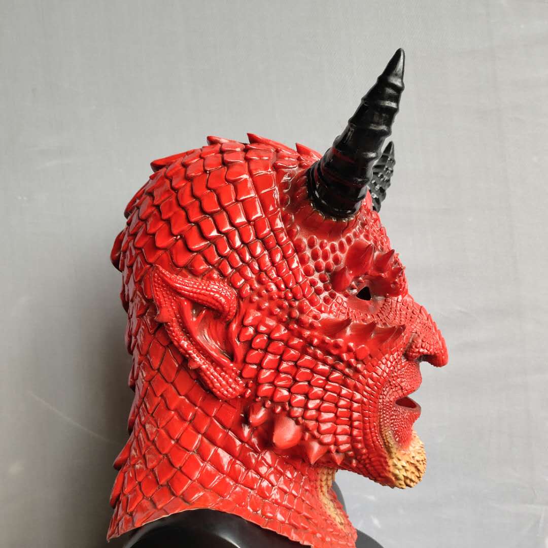 Halloween The Lord of Evil Red Devil Horror High-Quality Latex Deluxe Mask