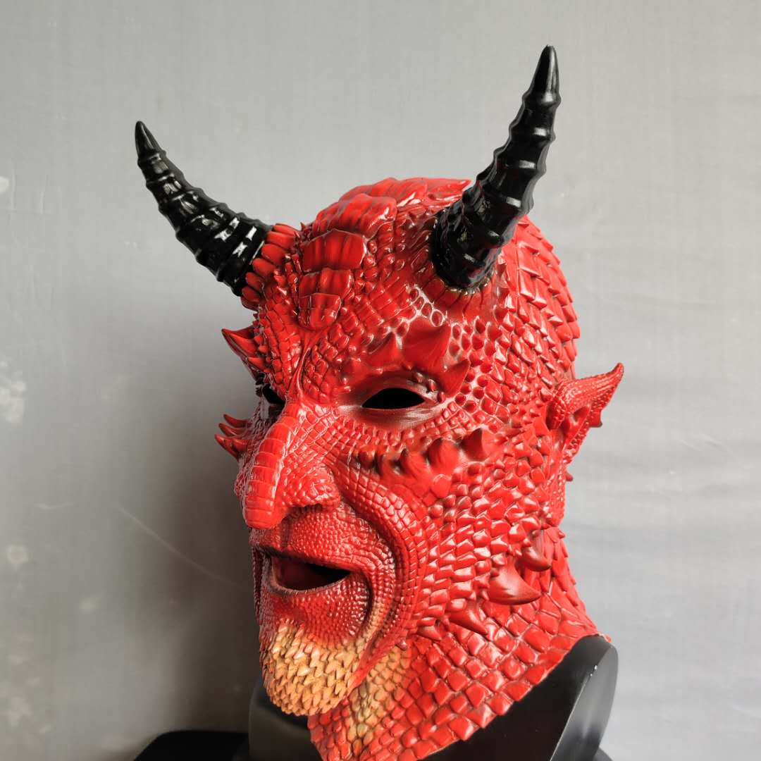 Halloween The Lord of Evil Red Devil Horror High-Quality Latex Deluxe Mask