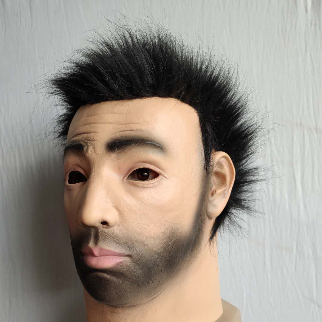 Masque de tête d'homme effrayant en Latex, mascarade d'halloween, jeu de rôle pour fête de carnaval