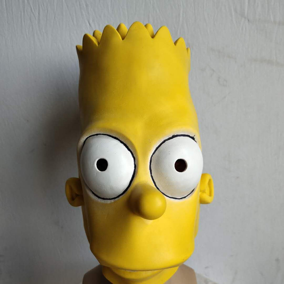 Simpsons Bart Mask - Latex Costume Adult Halloween Cosplay – propscamp