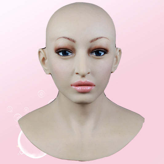 Premium Silicone Realistic Female Beauty Face Costume Mask For Women