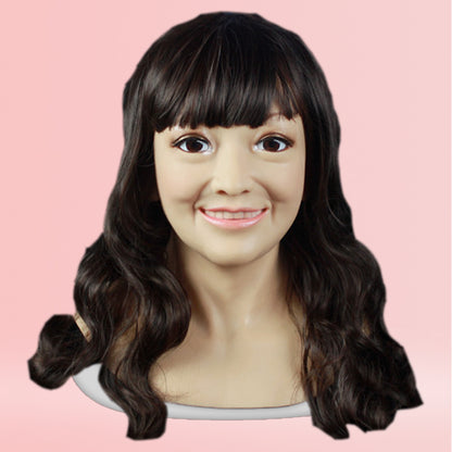 Realistic Silicone Female Mask With Makeup Cosplay Crossdresser Full Face Masks