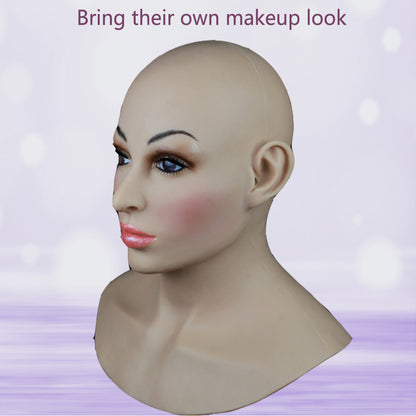 Premium Silicone Realistic Female Beauty Face Costume Full Mask For Women