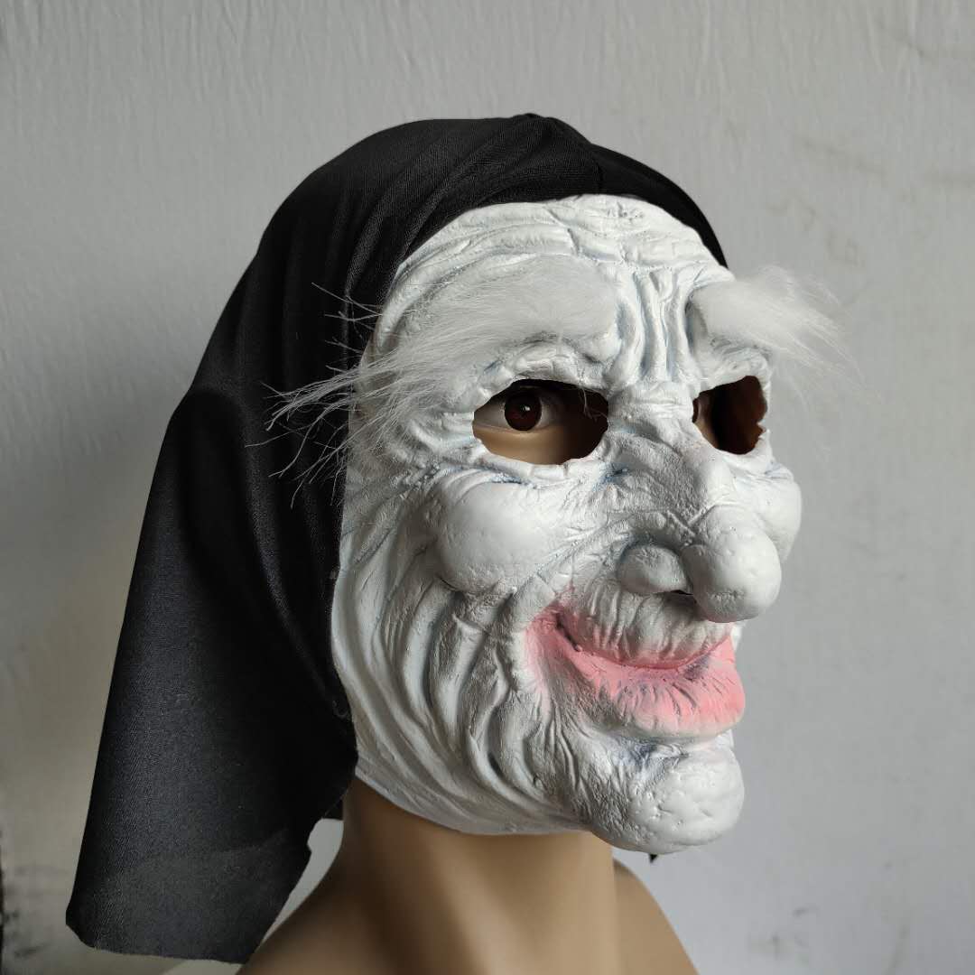 Halloween Masquerade Latex Creepy Witch mask Prank party Costumes Cosplay Props