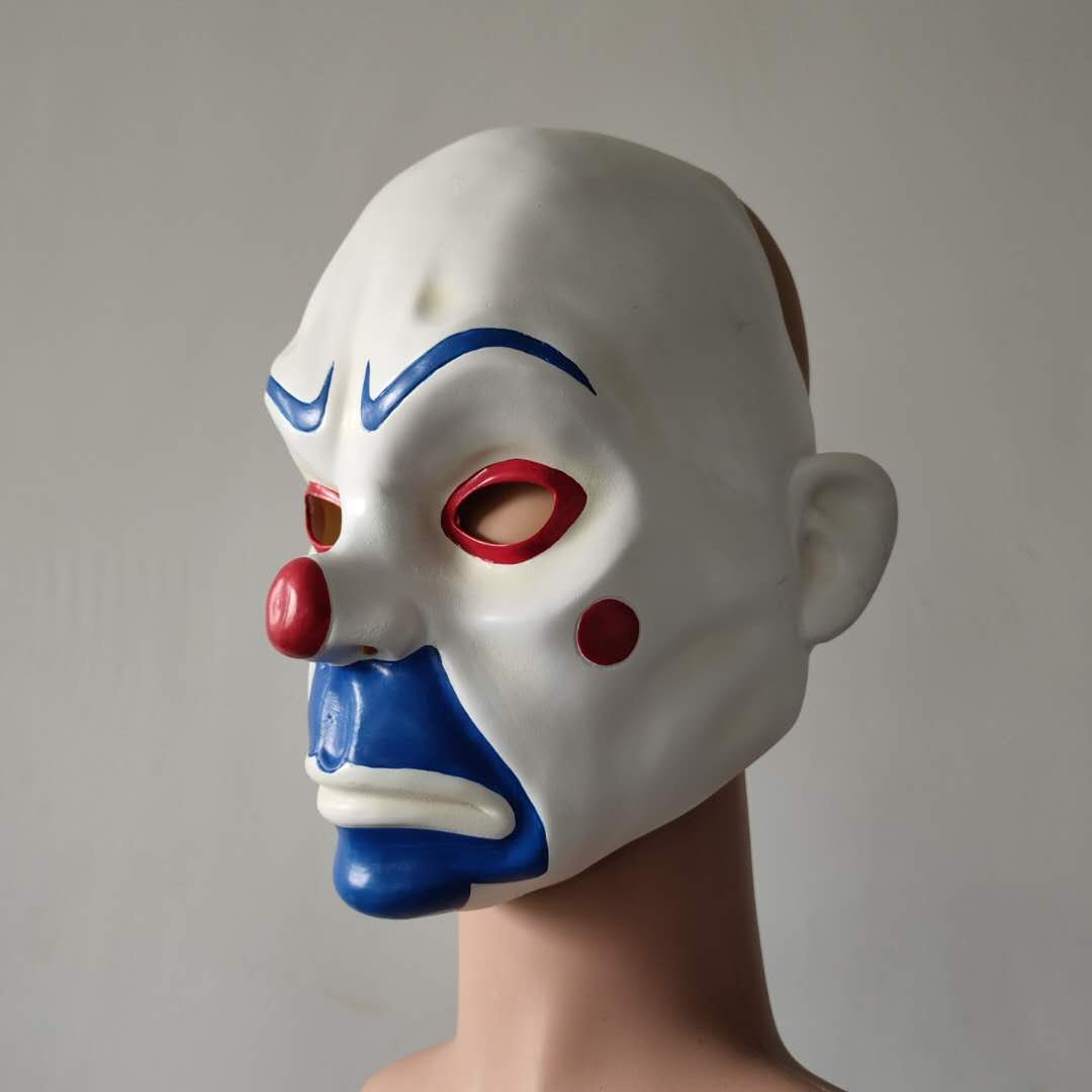 Bandit-Clown-Gesichtsmaske aus Latex, Requisiten für Halloween-Partys