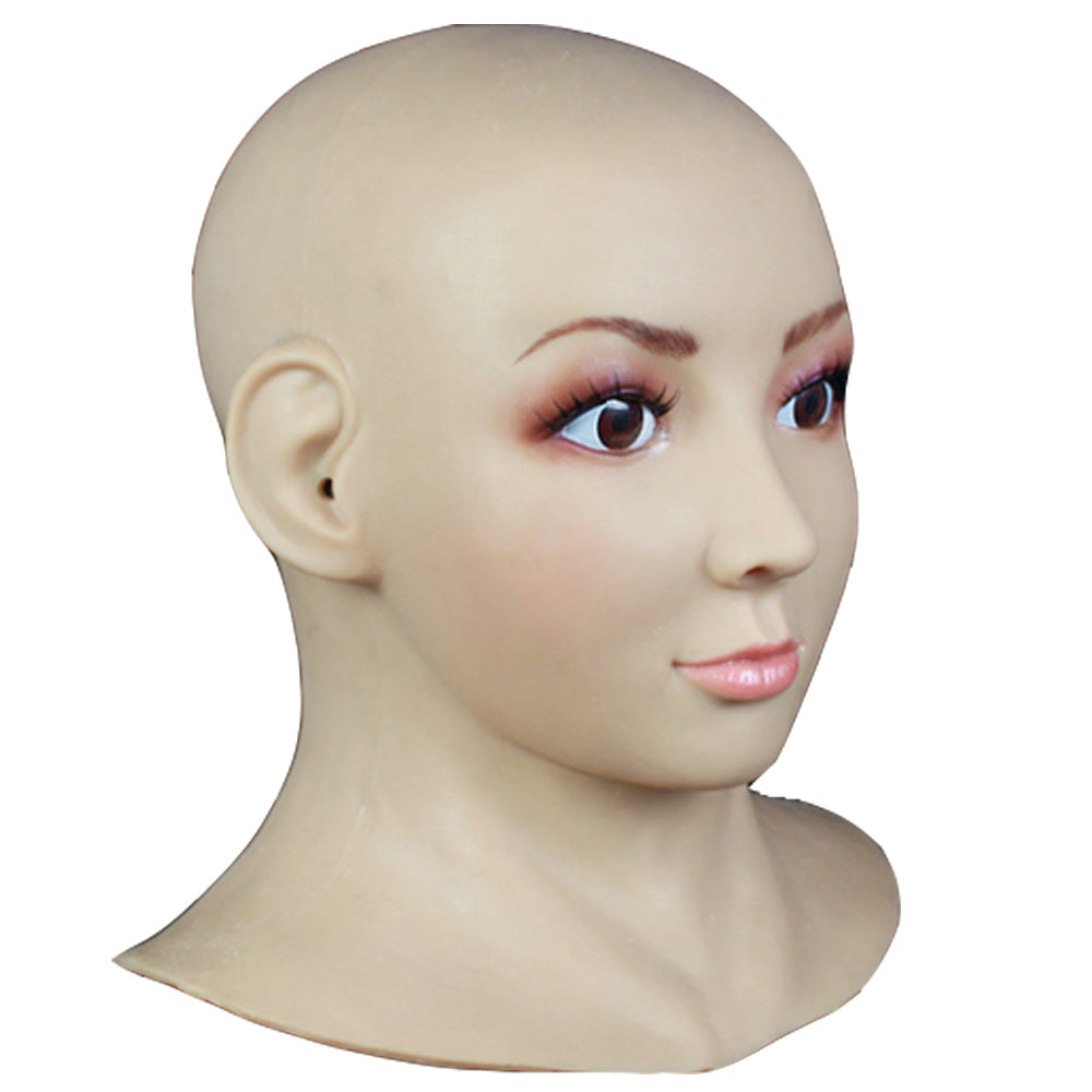 Premium Silicone Realistic Female Beauty Face Costume Full Mask For Women