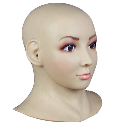 Premium Silicone Realistic Female Beauty Face Costume Full Mask For Women