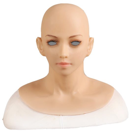 Premium Silicone Realistic Female Beauty Face Costume Full Mask For Women