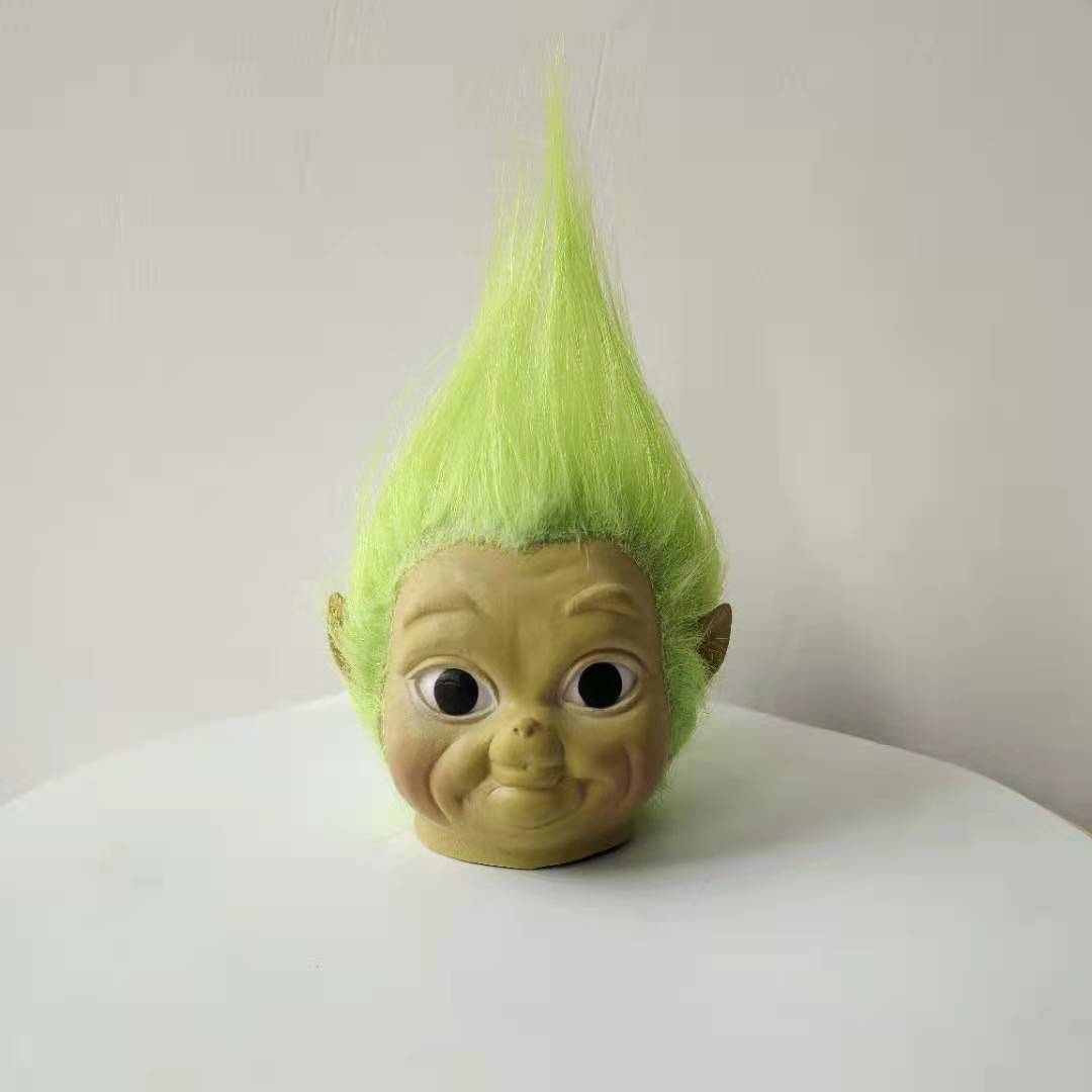 Das Grinch-Baby Vollkopf Latex Maske Kostüm Weihnachten COSPLAY