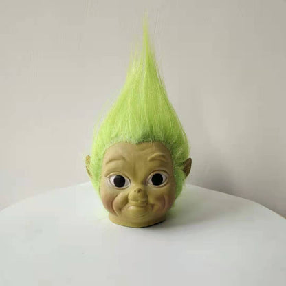 Das Grinch-Baby Vollkopf Latex Maske Kostüm Weihnachten COSPLAY