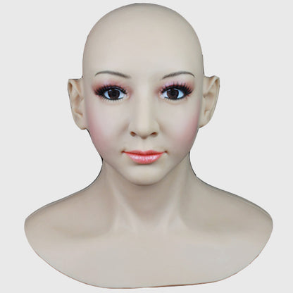 Premium Silicone Realistic Female Beauty Face Costume Full Mask For Women