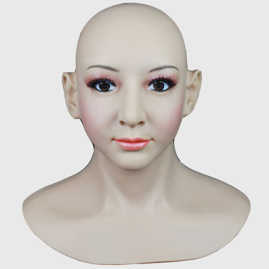 Premium Silicone Realistic Female Beauty Face Costume Full Mask For Women