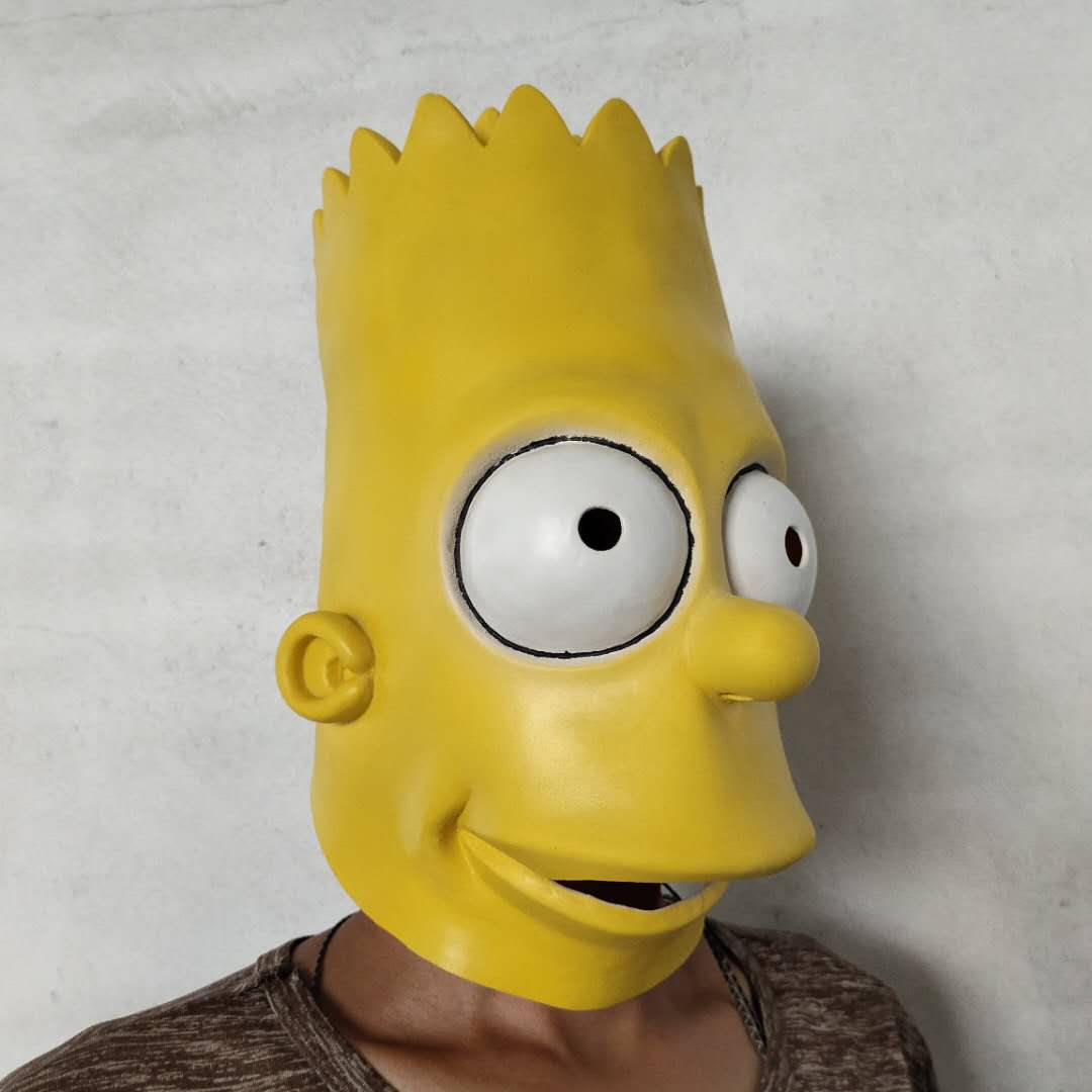 The Simpsons Bart Costume Latex Mask