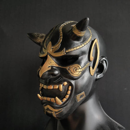 "Demon Warrior Latex Mask  Cosplay Drama Halloween Costumes Perform Props "