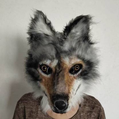 Halloween Wolf Head Latex Mask Cosplay Wolf Dog Animal Mask