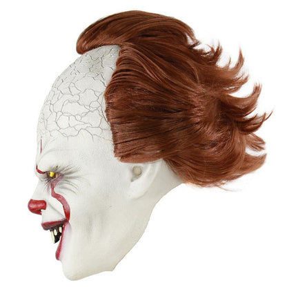 Gruselige Clownmaske für Erwachsene, Kostüm, Halloween, Kostümparty, Cosplay, Latex, Villan