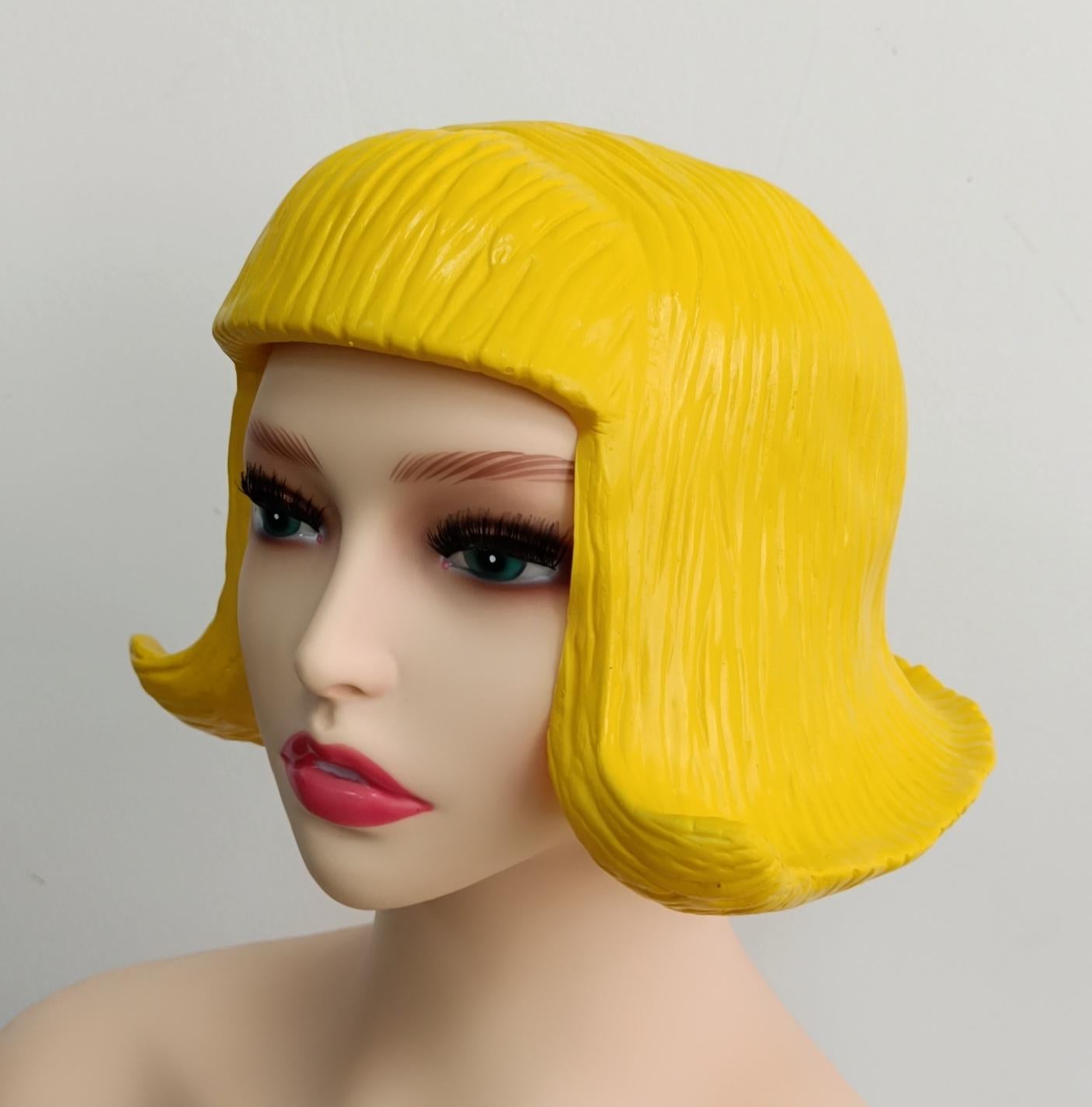 Latex Colored Bob-Style Women Fake Wig Headwear Cosplay Or Decoration Props