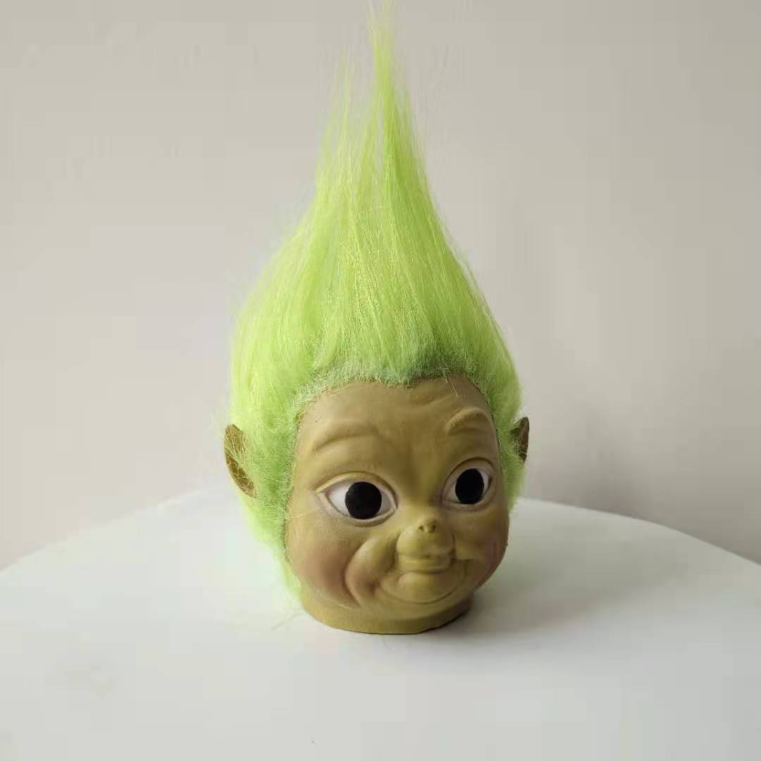 Das Grinch-Baby Vollkopf Latex Maske Kostüm Weihnachten COSPLAY