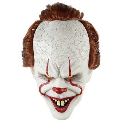 Gruselige Clownmaske für Erwachsene, Kostüm, Halloween, Kostümparty, Cosplay, Latex, Villan