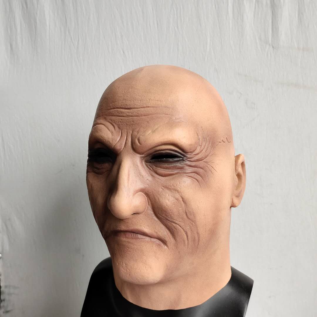 Realistic Male Latex Full Head Mask for Movie Roleplay Cosplay Halloween Props