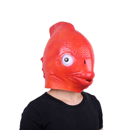 Halloween Latex Animal headgear Goldfish Mask Party Cosplay Masquerade Costumes