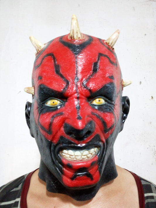 Star Wars Cosplay Darth Maul Horror Latex Maske Halloween Kostüm Kopfbedeckung