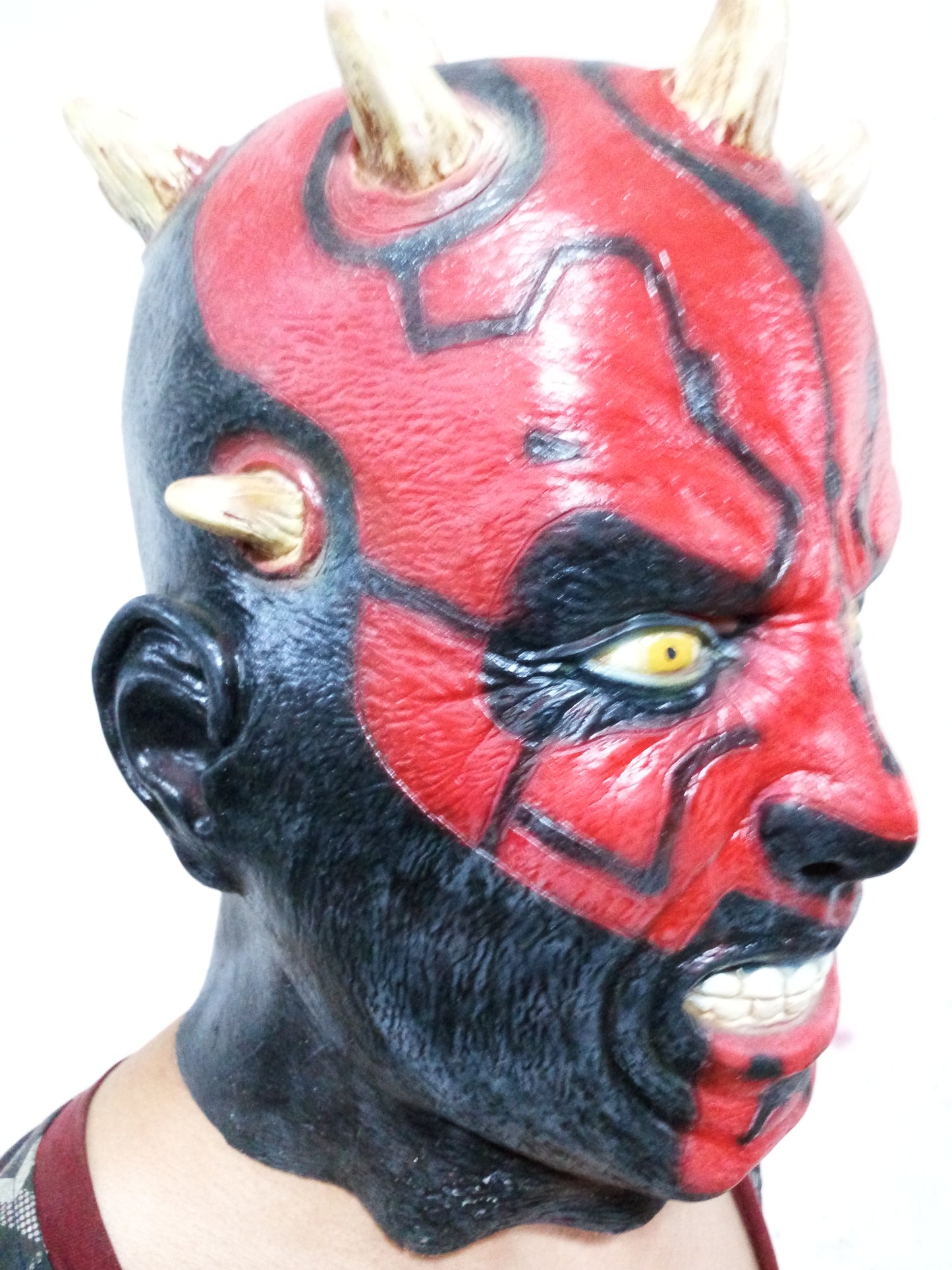 Star Wars Cosplay Darth Maul Horror Latex Maske Halloween Kostüm Kopfbedeckung