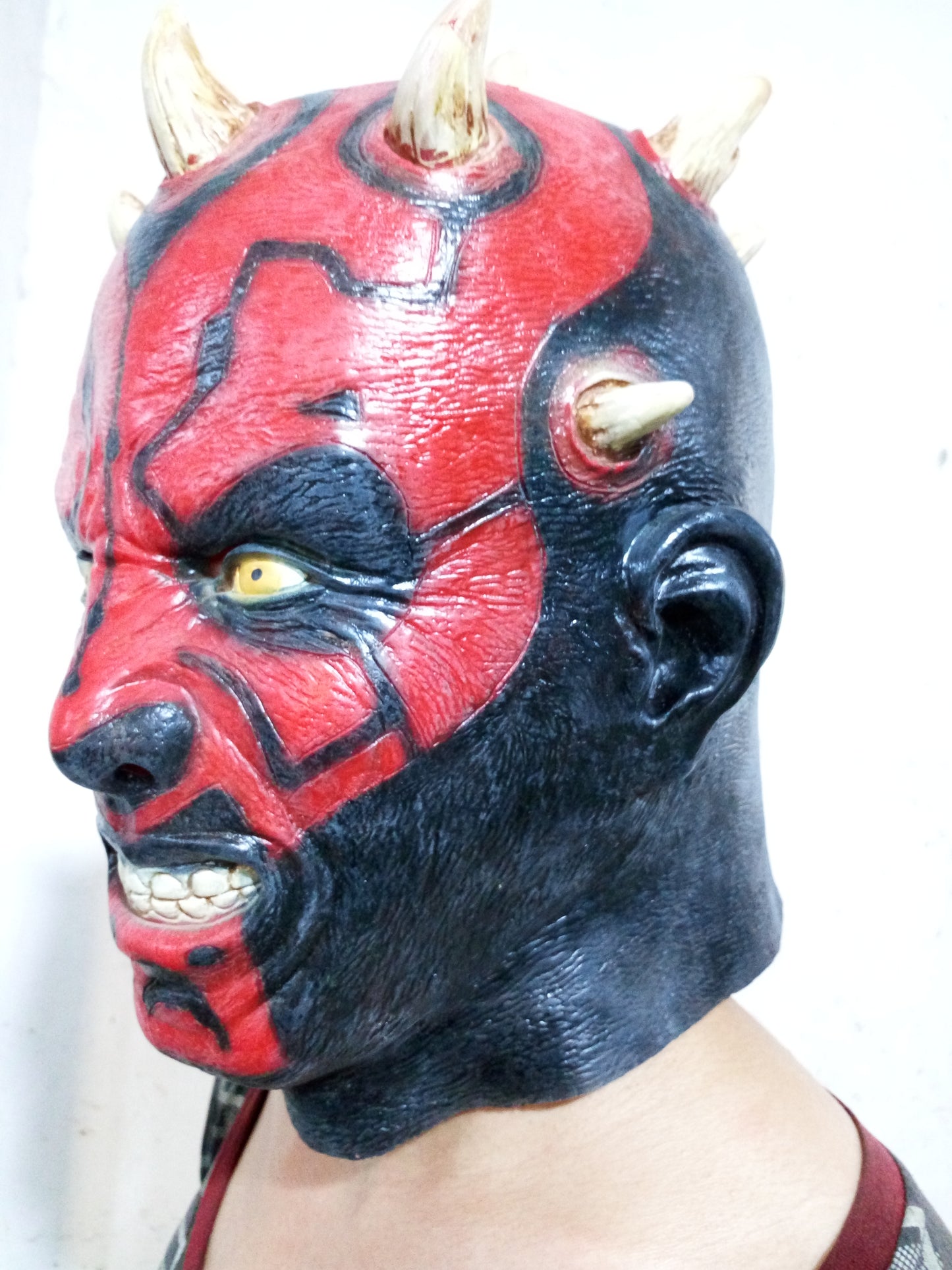 Star Wars Cosplay Darth Maul Horror Latex Maske Halloween Kostüm Kopfbedeckung