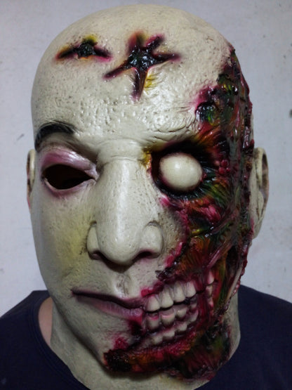 NEW Scar Face Latex Full Mask Horror Scary Halloween Fancy Dress Accessories