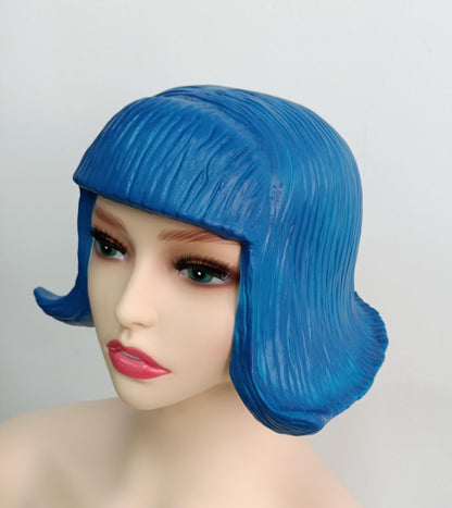 Latex Colored Bob-Style Women Fake Wig Headwear Cosplay Or Decoration Props