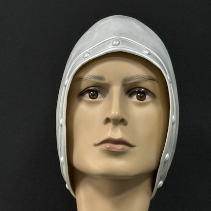Roman Gladiator Latex Head Hood Vintage Rivet Soldier Helmet Cosplay Accessory