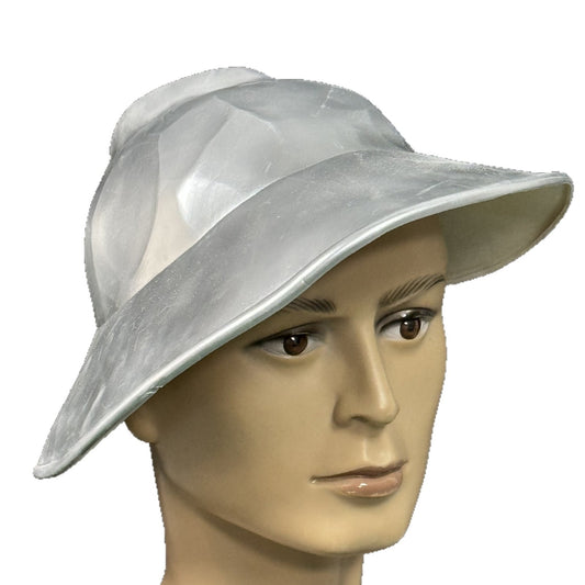 Wide Brim Latex Bucket Hat Waterproof Fisherman Costume Cap Adult One Size