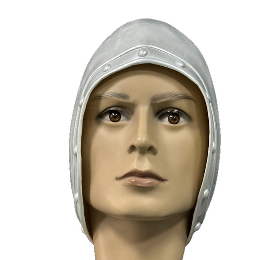 Roman Gladiator Latex Head Hood Vintage Rivet Soldier Helmet Cosplay Accessory