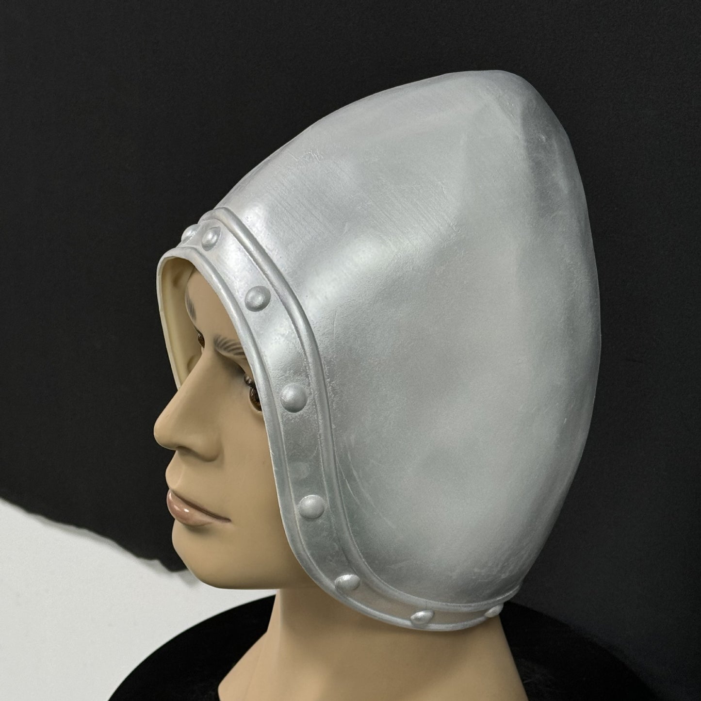 Roman Gladiator Latex Head Hood Vintage Rivet Soldier Helmet Cosplay Accessory