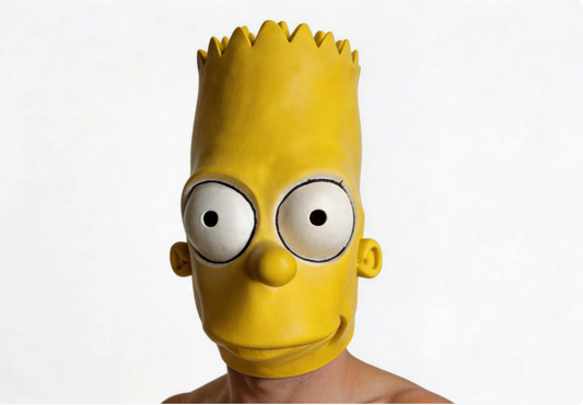 "The Simpsons Bart Costume Latex Mask Halloween Cosplay Costume Props